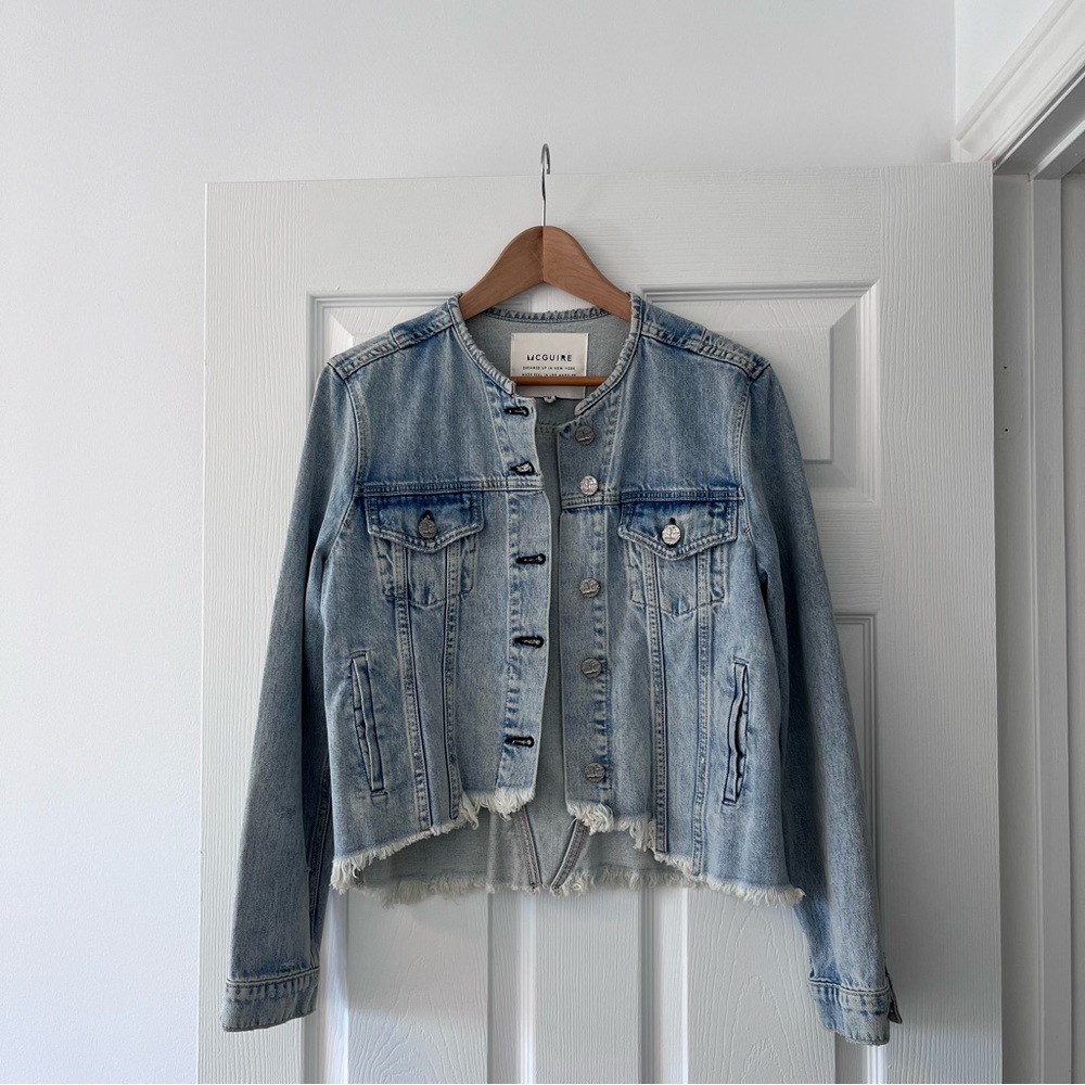 McGuire denim jacket, beautiful, flattering design